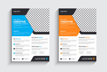 Modern and Creative business flyer template. colorful flyer for agency. corporate flyer design