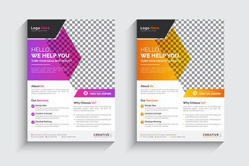 Modern and Creative business flyer template. colorful flyer for agency. corporate flyer design