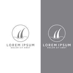 Hair care logo and hair health logo.With illustration template vector design concept