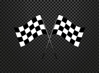 Start symbol. Competition sport, racing flag. Vector EPS 10