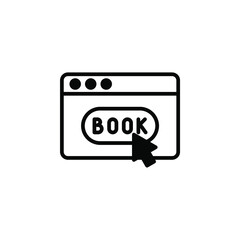 Obraz premium Booking, Ticket, Order Solid Line Icon Vector Illustration Logo Template. Suitable For Many Purposes.