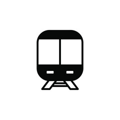 Train, Locomotive, Transport Solid Line Icon Vector Illustration Logo Template. Suitable For Many Purposes.