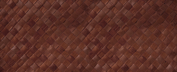 Brown braided reed texture background