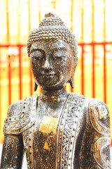  A closeup of a Buddha statue in Thailand
