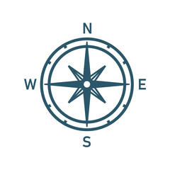 Compass icon. Rose wind. Navigation sign. Vector 
