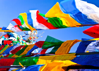   Buddhist Tibetan prayer flags in Nepal

