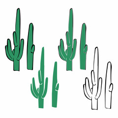 Beautiful cactus, great design for any purposes. Vector holiday illustration. Vector illustration graphic. Mexico