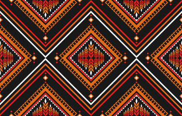 Geometric ethnic seamless pattern in tribal. American, mexican style. Aztec abstract art. Design for background, wallpaper, vector illustration, fabric, clothing, carpet, textile, batik, embroidery.