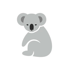 Koala logo. Isolated koala on white background