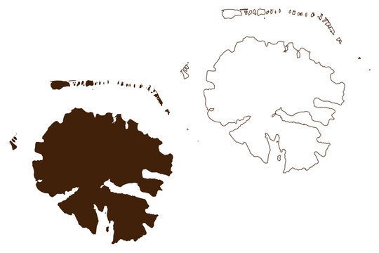 Tahaa island (France, French Republic, Pacific Ocean, Society Islands Archipelago, French Polynesia) map vector illustration, scribble sketch Taha'a map