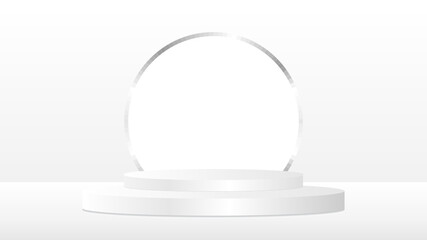 white stand podium background illustration in vcetor format