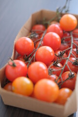 Seasonal fresh vegetables. Red cherry tomatoes