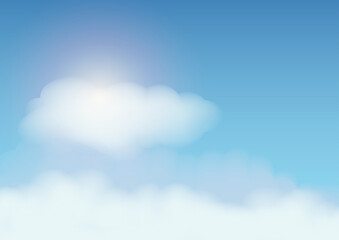 Clouds vector illustration background
