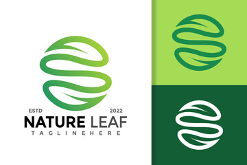 Letter S Green Nature Leaf Logo Design Vector Template