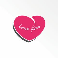 Simple and unique Love in 3D  cutting shape image graphic icon logo design abstract concept vector stock. Can be used as a symbol related to expression or couple