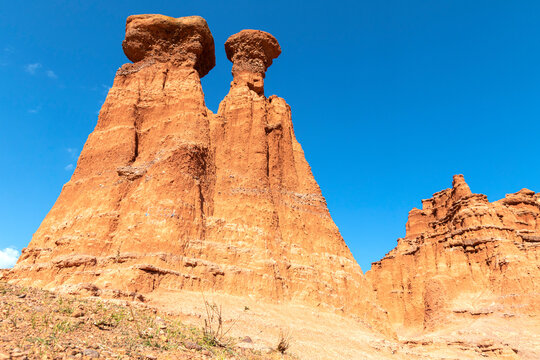 red rocks and geological soil structure