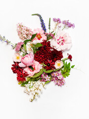 nice flowers on the white