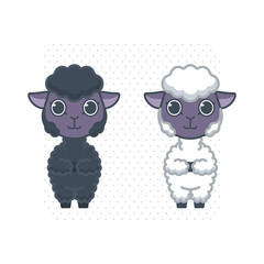 black sheep mascot cartoon logo