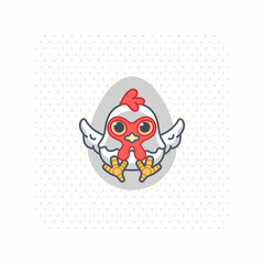 cute chicken logo