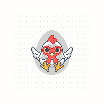cute chicken logo