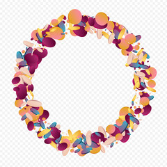 Colorful Dust Fun Transparent Background.