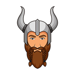 Viking head mascot illustration. Premium logo