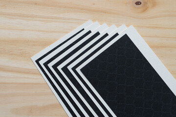 black and ivory (or white) card stock background