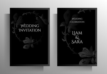 Fototapeta na wymiar Wedding design set of vector templates.