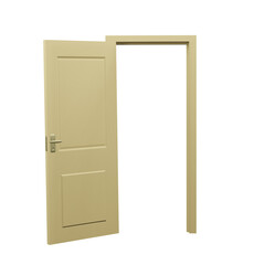 Entrance door, interior door. 3d illustration.
