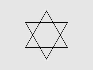 Symbol and star of david, judaism and jewish sign. Israel and religion, Jerusalem and the Jew. Israelites icon and illustration. Israel flag. Vector