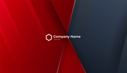 Modern luxury black and red business card print template design. Vector illustration