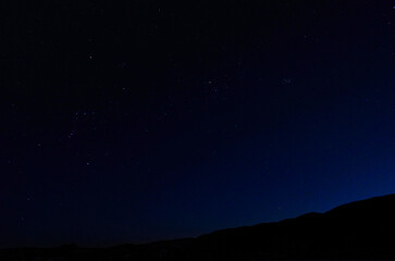 Fototapeta na wymiar Dark night sky Milky Way and stars on a dark background, Baikal, Russia
