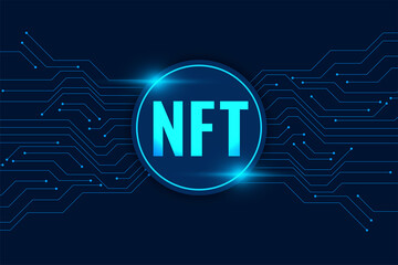 digital NFT non fungible token background design