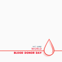 blood donor day poster in line style