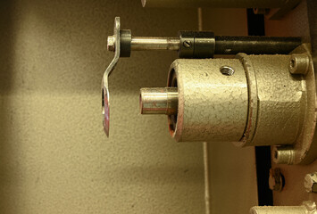close up of a part of a machine