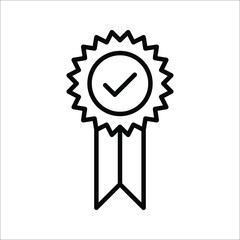 Premium quality badge icon on white background. Rosette Stamp Icon Vector Design Template.