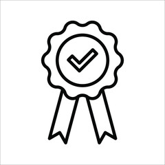 Premium quality badge icon on white background. Rosette Stamp Icon Vector Design Template.