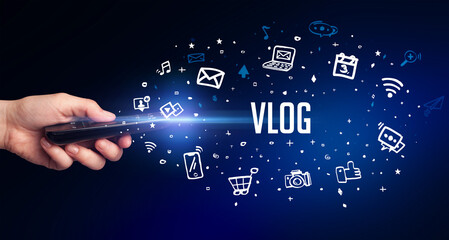 hand holding wireless peripheral concept