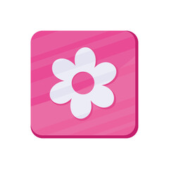 flower pink app button