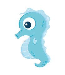 blue seahorse sealife creature