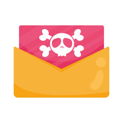 envelope email with skull
