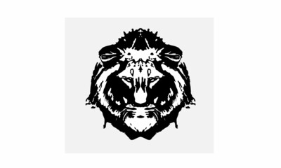 Save the Lion, King mascot Vector logo template for business or t-shirt design