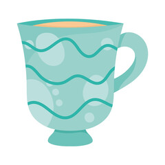 waves in ceramic cup