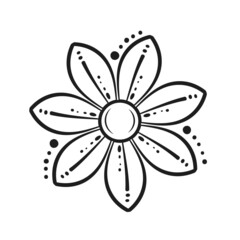 flower minimalist style tattoo