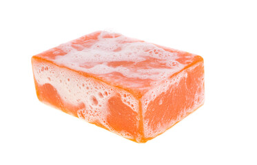 soap with foam isolated