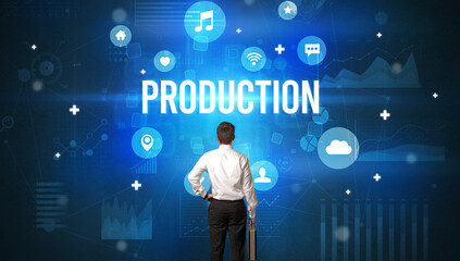 Rear view of a businessman