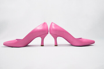 Woman shoes isolated on the white background