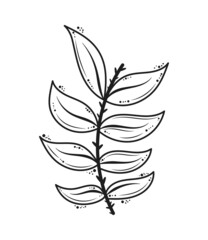 branch minimalist style tattoo