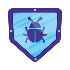 shield with bug