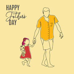 Father with his daughter background for fathers day